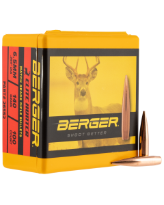 Berger 6.5mm 140gr Elite Hunter Boat Tail Projectiles 100ct