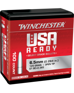 Winchester 6.5mm 125gr Open Tip Rifle Ammo 100/Box