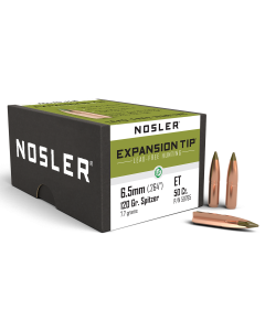 Nosler 6.5mm 120gr E-Tip Copper Spitzer 50/Box