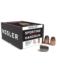 Nosler 45 Colt 250gr JHP Sporting Revolver Projectiles 100/Box
