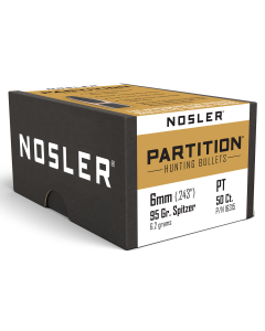 Nosler 6mm 95gr Partition Hunting Projectiles 50 Box