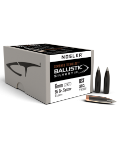 Nosler Ballistic Silvertip 6mm 95 Grain Hunting Projectiles, 50 Count