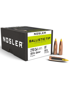Nosler 270 Caliber 130gr Ballistic Tip Hunting Projectiles