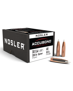 Nosler AccuBond 30 Cal 200gr Spitzer 50/Box
