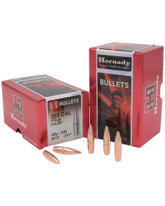 Hornady 303 Cal 174gr FMJ Projectiles 100/Box