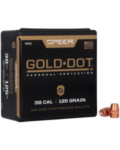 Speer Gold Dot 38 Cal 125gr Hollow Point 100/Box