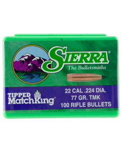 Sierra 22 Cal 77gr Tipped MatchKing 100/Box
