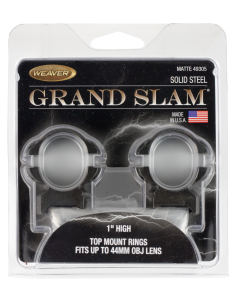 Weaver Mounts Grand Slam, Weav 49305 Grandslam Rings 1in Hi  Mat