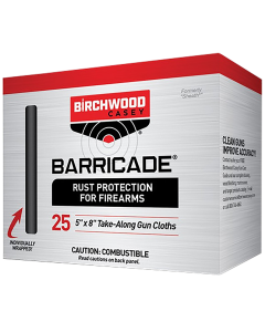 Birchwood Casey 33025 Barricade Take Alongs Foil Pack 5 x 8 Cloths 25 Per Box
