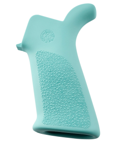Hogue OverMolded Pistol Grip Aqua Blue Rubber Cobblestone