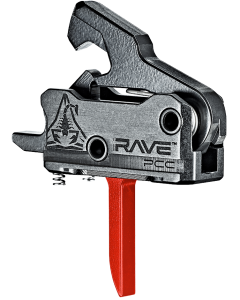Rise Armament Rave Flat Trigger for PCC, Black/Red Single-Stage