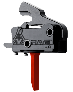 Rise Armament RA-140 Super Sporting Flat Trigger Black/Red for AR Platforms