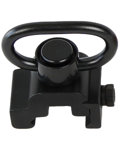 Bulldog Deluxe QD Push-Button Swivel 1.25 Steel Black Rail Mount