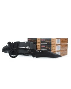 PMC Bronze 223 Remington 55 Gr FMJ BT (Range Bundle) w/ Master USA Tactical Fixed Blade Neck/Boot Knife