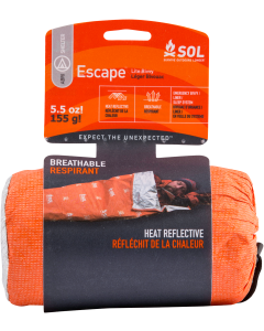 SOL Escape Lite Bivvy 1 Person Waterproof Orange Polyethylene