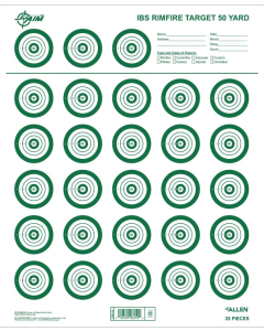 EZ Aim IBS Rimfire Target 50-Yard Non-Adhesive Paper White/Green