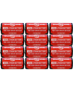 SureFire 123A Lithium Batteries 3.0V 1550mAh 12-Pack