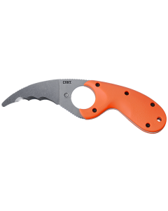 CRKT Bear Claw 2.39 Inch Veff Serrated Blade Orange Textured Handle