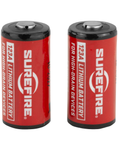 SureFire 123A Batteries 3.0V 1500mAh 2-Pack (Red/Black)
