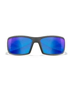 Wiley X Twisted Sunglasses ML Blue Mirror Polycarbonate Matte Gray Frame
