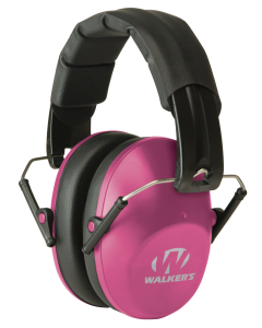 Walkers Game Ear Low Profile Folding Ear Muffs (Pink)