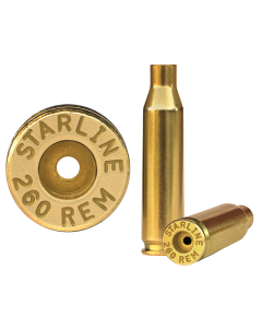 Starline Brass Unprimed Cases, Star 260remeup-50       Unp Brass 260 Remington