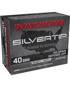 Winchester Silvertip 40 S&W 155 Grain Silvertip JHP W40SWST (Box)