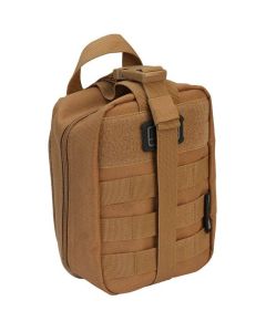 Tactical First Aid Pouch - Coyote, MOLLE Compatible Medical Organizer