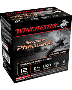 Winchester Super Pheasant 12 Gauge 2.75 1 3/8 oz 4 Shot X12PH4 (Box)