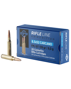 PPU Metric Rifle 6.5x52mm Carcano 139 Gr FMJ BT 20 Rounds (Box)