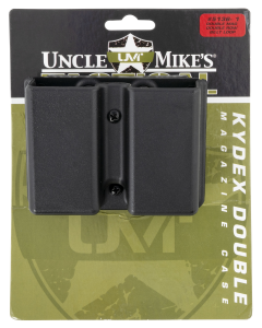 Uncle Mike���s Double Mag Case Black Kydex for 9mm/.40 (1.75" Belts)