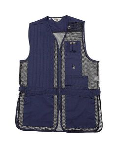 Full Mesh Shooting Vest - Navy Blue, Right Handed, Large Size
