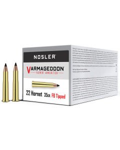 Nosler Varmageddon 22 Hornet 35 Gr Flat Base Tipped (Box)
