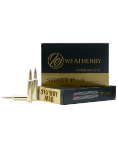 Weatherby Select Plus 270 Wthby Mag 150 Gr Nosler Spitzer Partition (Box)
