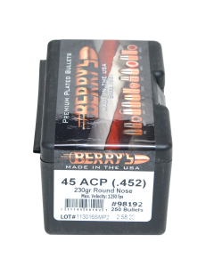 Berrys Superior 45 Caliber 230 Gr Round Nose