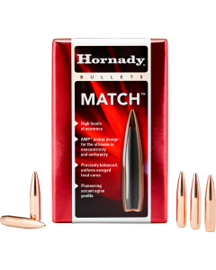 Hornady Match 30 Caliber 168 Gr Hollow Point Boat Tail Match
