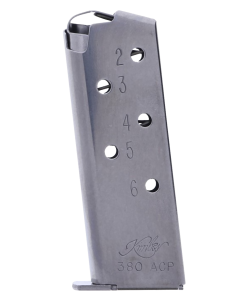 Kimber Micro .380 ACP 6rd Silver Stainless Steel Magazine