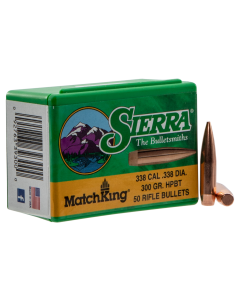 Sierra Bullets MatchKing 338 Caliber 300 Gr Hollow Point Boat Tail