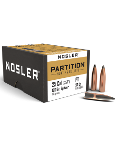 Nosler Partition 25 Caliber 120 Gr Spitzer