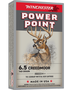 Winchester Power-point 6.5 Creedmoor 140 Gr HP Ammo  (Box)