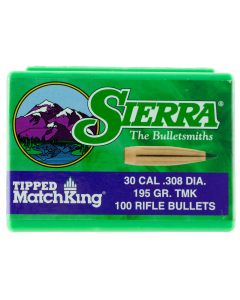 Sierra Bullets Tipped MatchKing 30 Caliber 155 Gr Tipped MatchKing