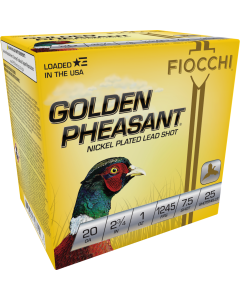 Fiocchi 20 Gauge 2.75 1 oz 7.5 Shot Nickel-Plated Lead 1245 fps (Box)