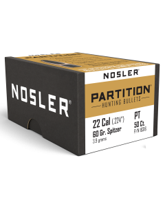 Nosler Partition 22 Caliber 60 Gr Partition Spitzer