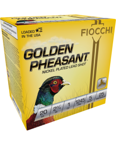 Fiocchi 20 Gauge 2.75 1 oz 5 Shot Nickel-Plated Lead 1245 fps (Box)