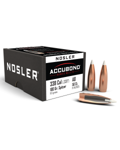 Nosler AccuBond 338 Caliber 180 Gr Spitzer Point Boat Tail