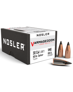 Nosler Varmageddon 30 Caliber 110 Gr Flat Base Tipped