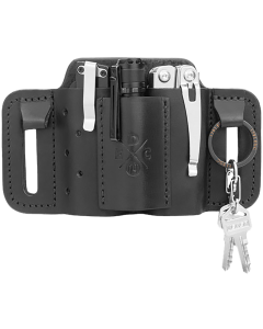 Mini Easy Slide Black Leather Belt Holster Medium
