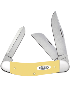 Case® - 30118 - Sowbelly™ 2.72" Folding Clip/Sheepsfoot/Spey Plain Yellow Knife