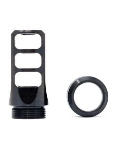 Muzzlok 8.6 Blackout 3-Port Muzzle Brake - M18X1.5 Threads, Black Finish