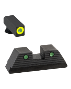 AmeriGlo Trooper Sight Set for Glock Green Tritium Lumigreen Front